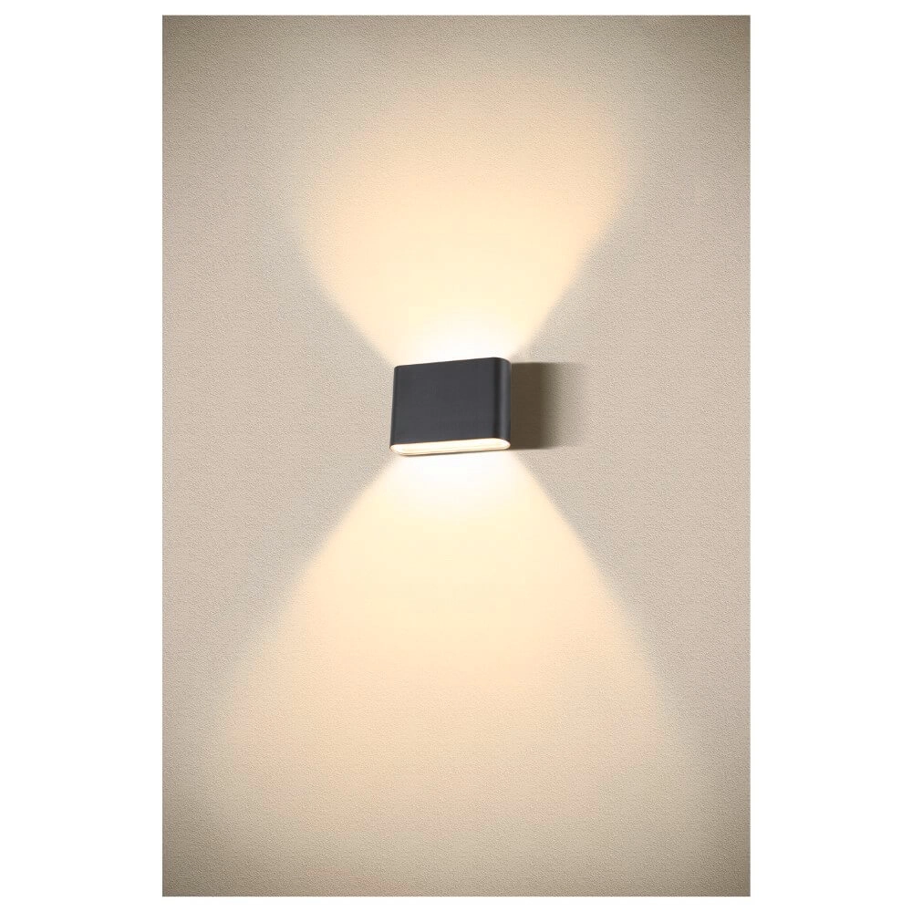 Led wall spot Oval 14 Up & down - black SLV 4024163273466