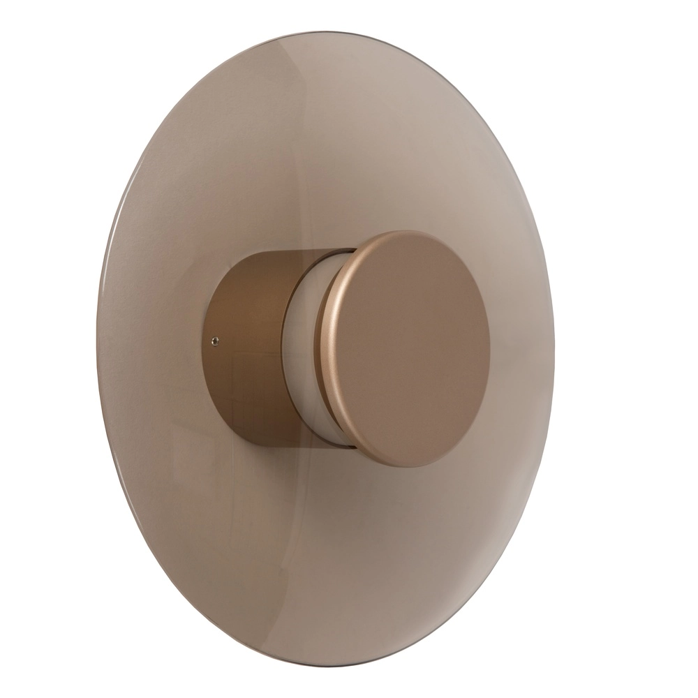 Led wall lamp Santiago Ø 23cm - champagne with amber glass Premium by Lucide 5411212221896
