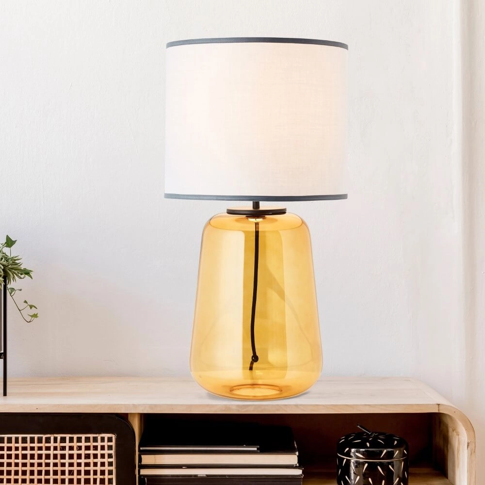 Table lamp Hydra yellow with gray Brilliant 4004353413124