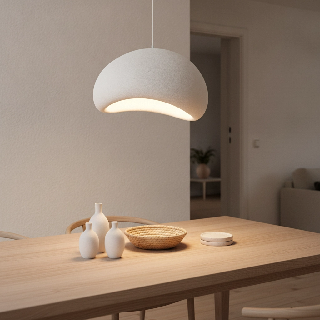Natural pendant lamp Aere white 60cm