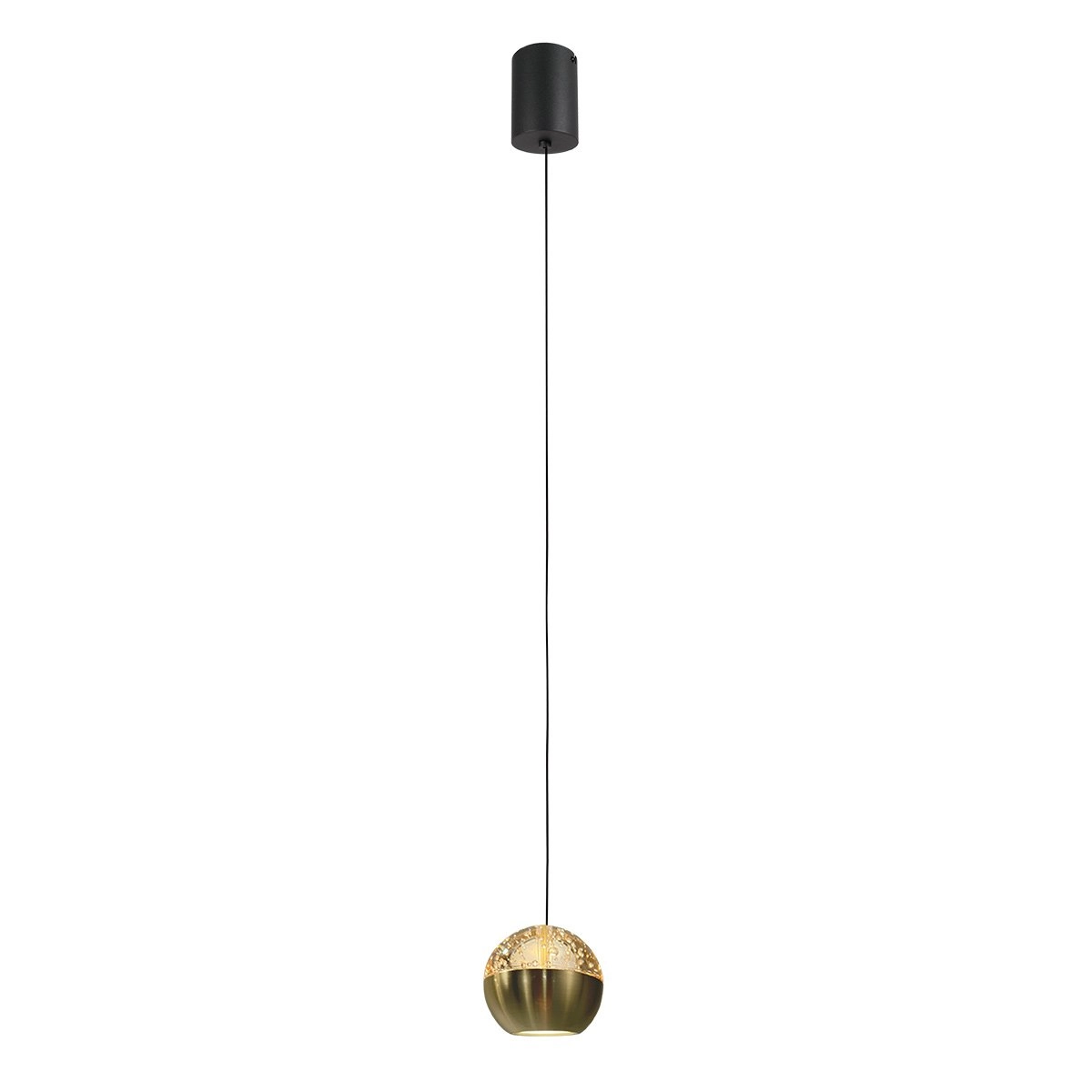 Led pendant Belluno brass with glass