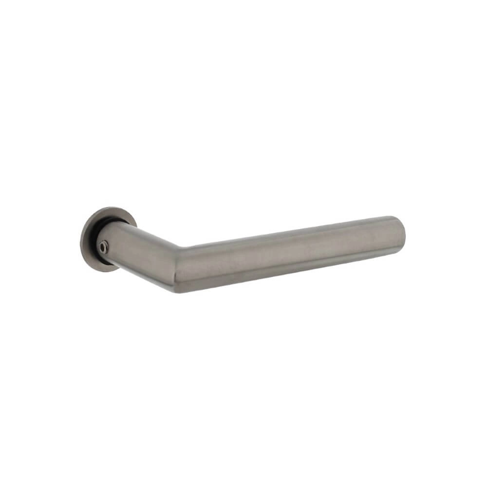 Door handle Jura with small round rosette stainless steel