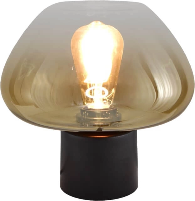 Table lamp Genua black with gold glass Ø 24cm