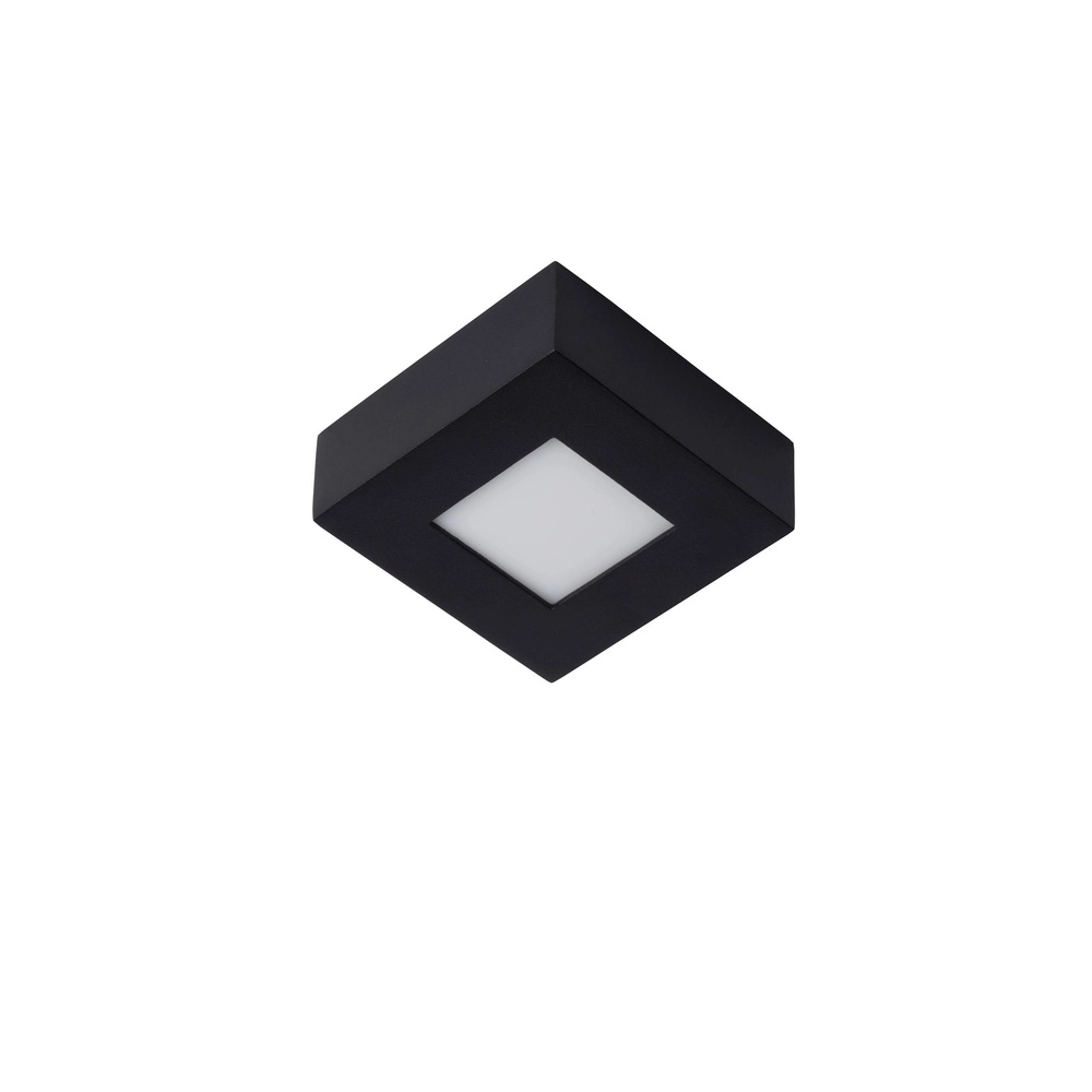 Ceiling light Brice-Led 10.8cm square IP44 black