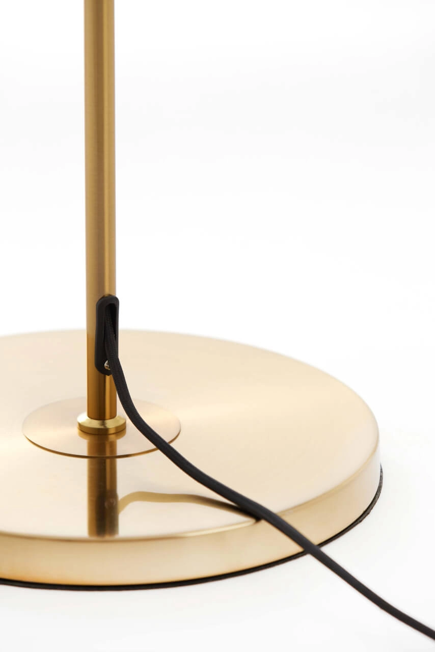 Golden floor lamp Medina with smoke glass Light & Living 8717807696979