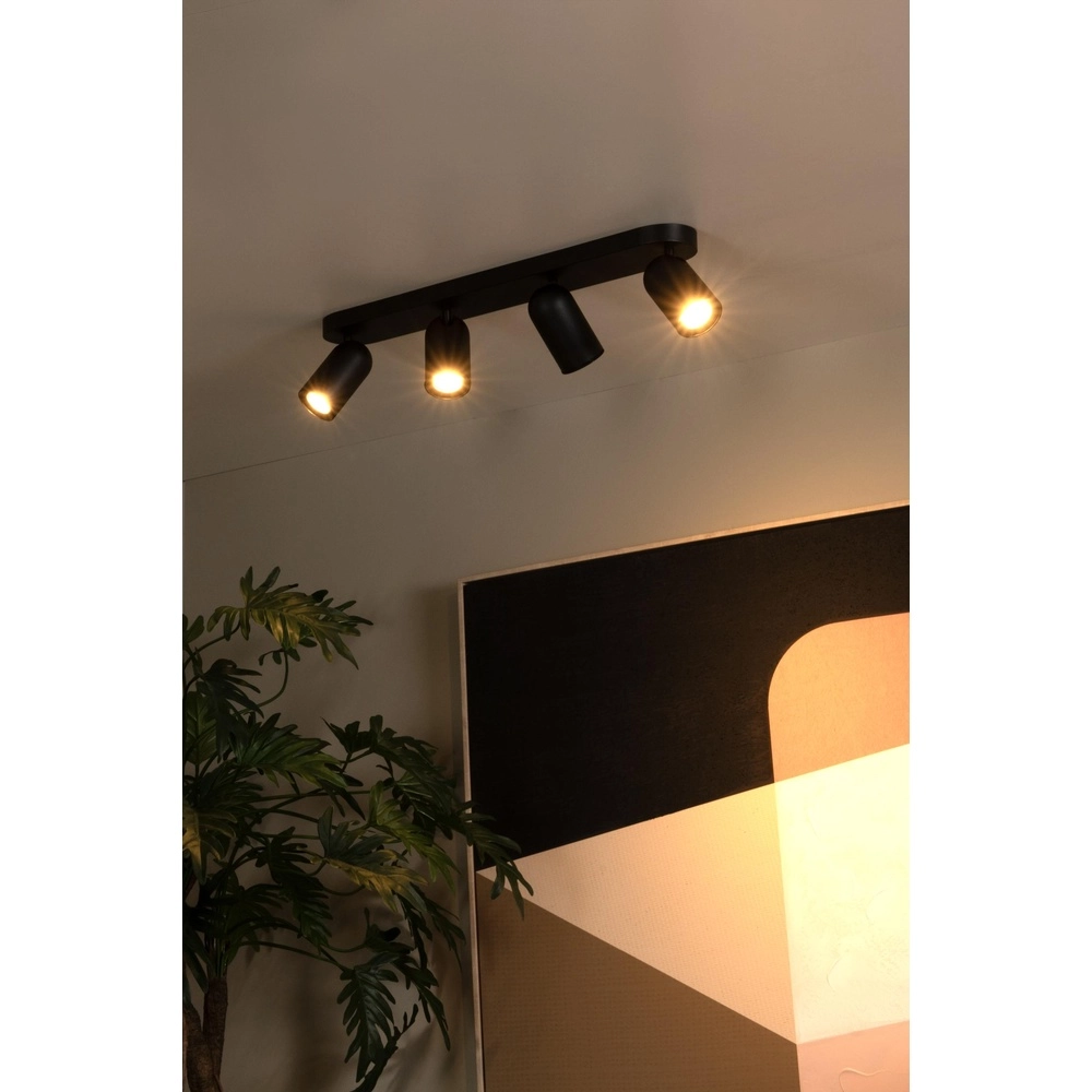 Ceiling spotlight Punch 4-light black Lucide 5411212134332