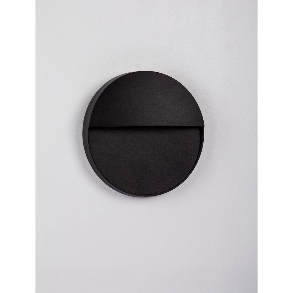 Round wall lamp Rodix black Lyora 5212017478894
