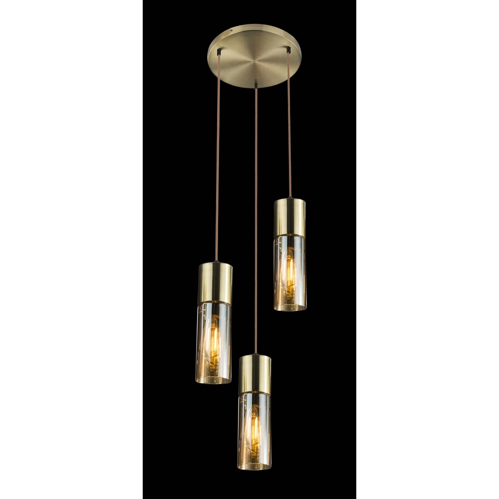 3-light pendant lamp Annika Gold design Globo 9007371409686