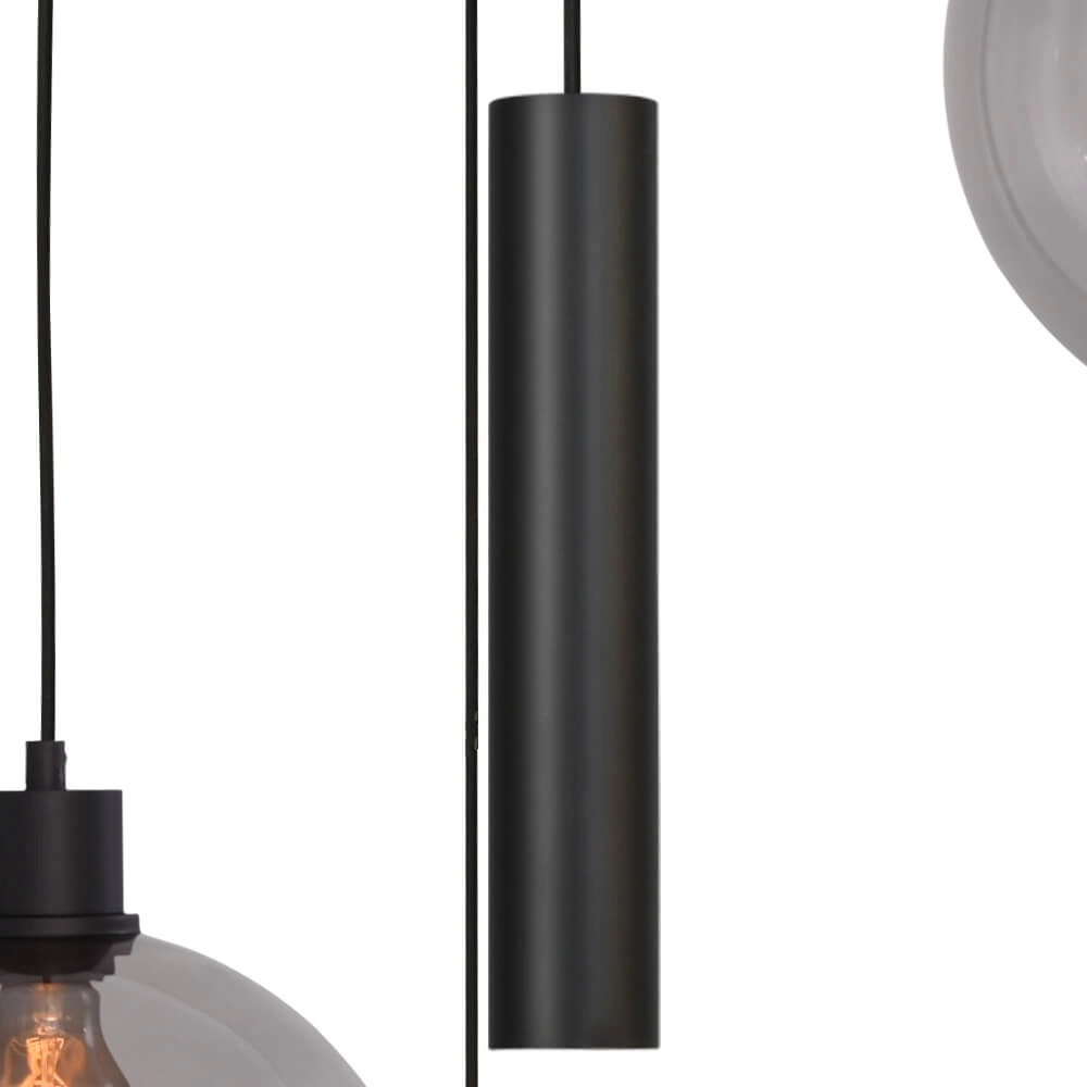 Vide hanging lamp Lazise 3x Ø 25cm and 2x GU10 black Masterlight 8718121303581