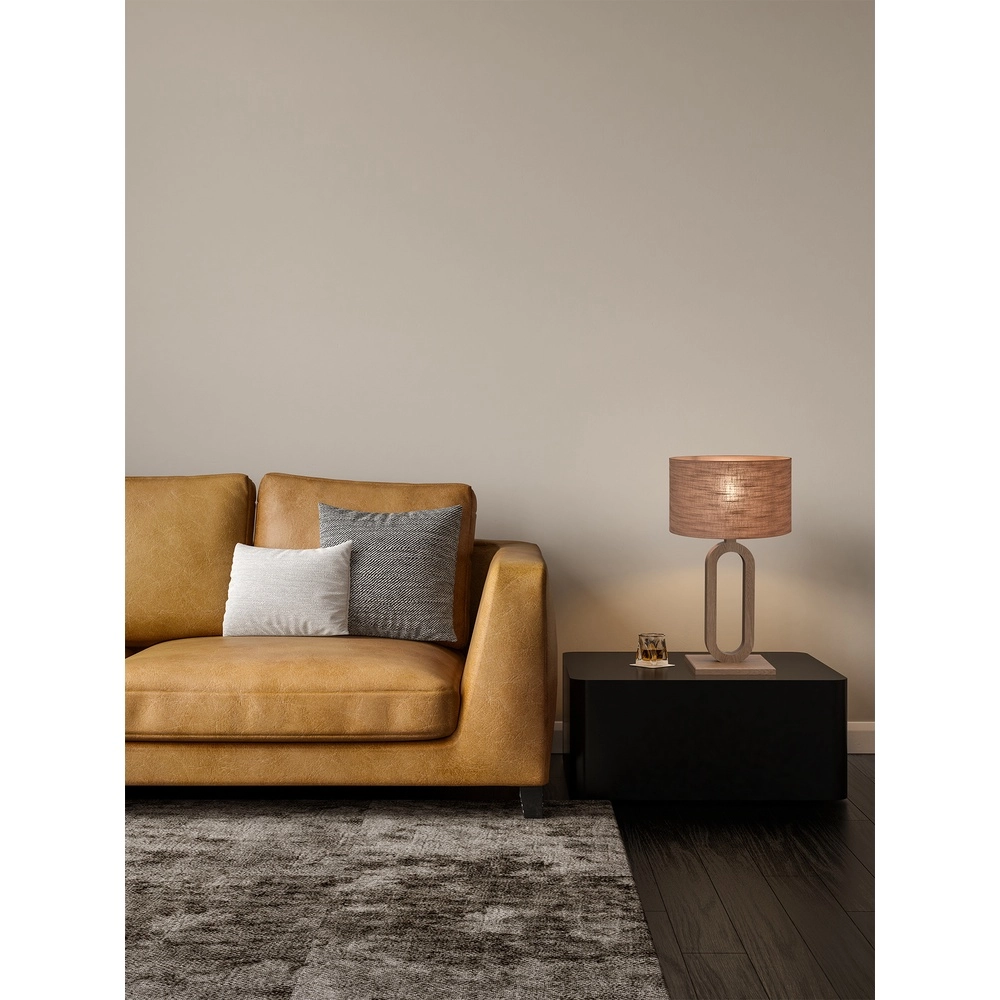 Table lamp Sino Loop 54cm dark wood Masterlight