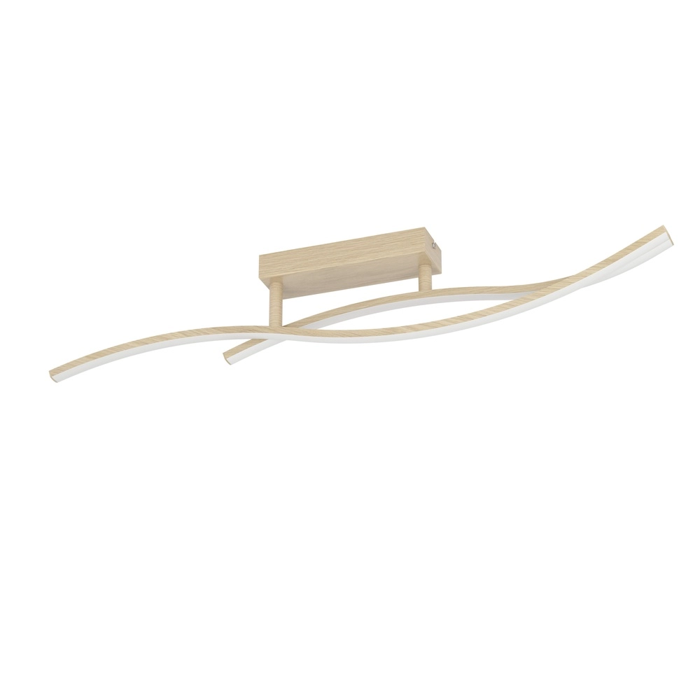 Led ceiling light Grisolia 84cm - wood look