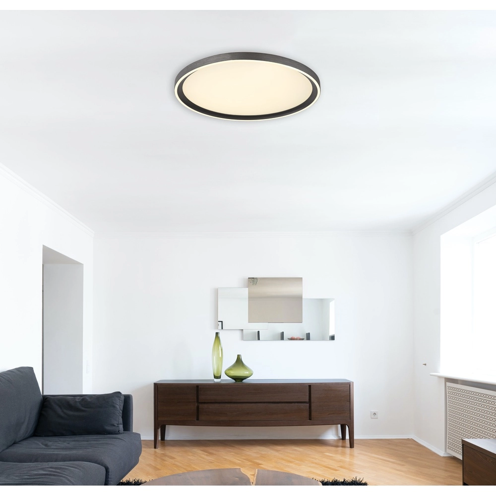 Sleek ceiling light Dublin Ø 40cm grey Globo 9007371447084