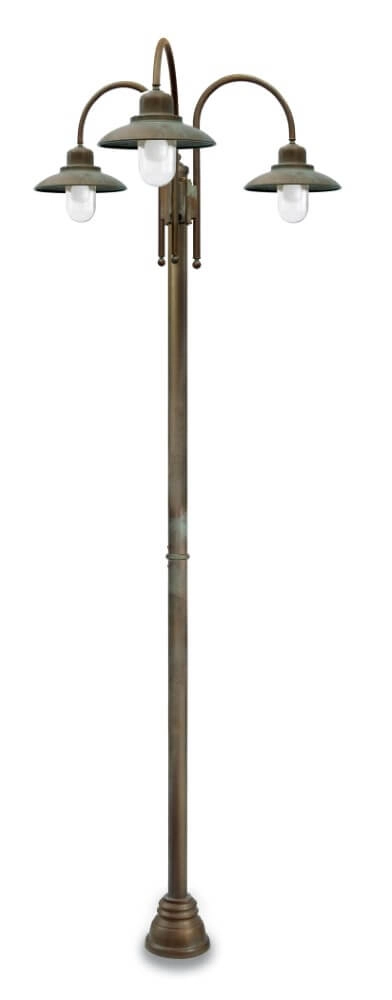 Floor lamp Patio XL - aged brass 3-lights