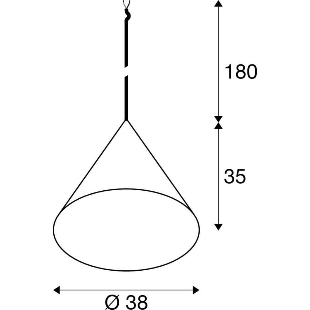 Pendant lamp Magico 38 black Ø 38cm SLV 4024163297165