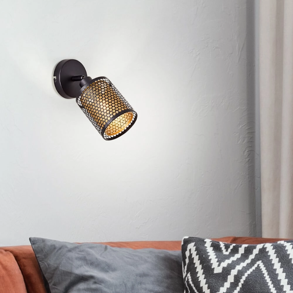 Black with gold wall lamp Cheval Brilliant 4004353424182