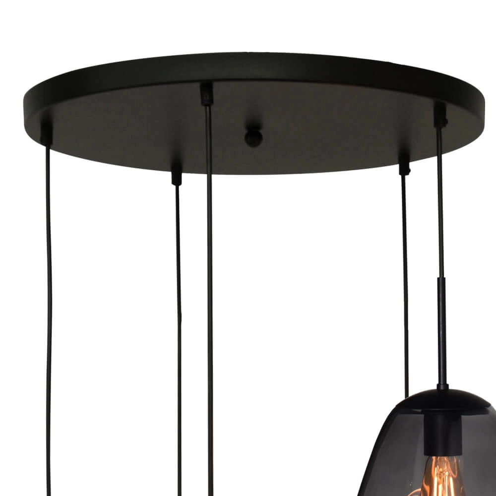 Vide hanging lamp Lava 5x smoke glass Masterlight 8718121286549