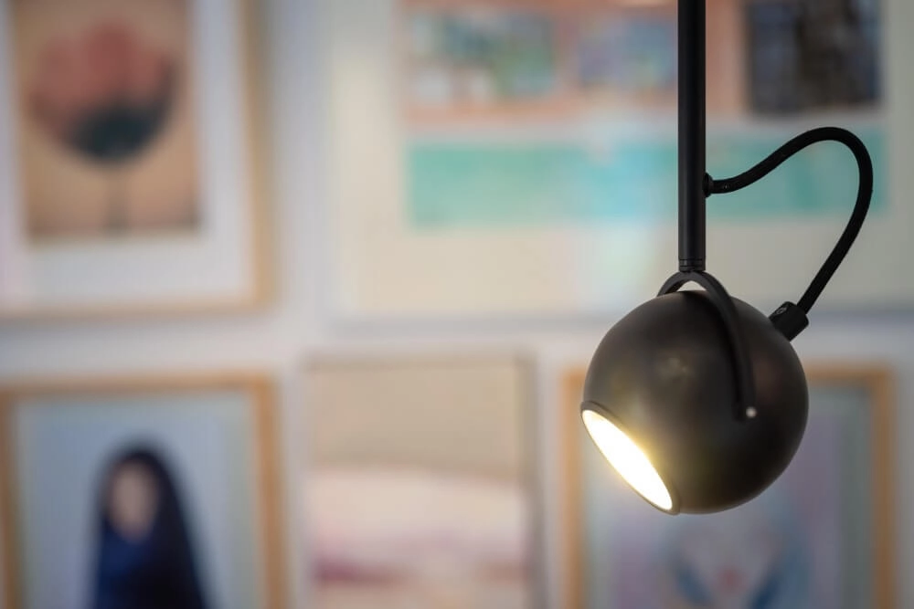 Black pendant lamp The Eye 250cm ETH 8720195304531