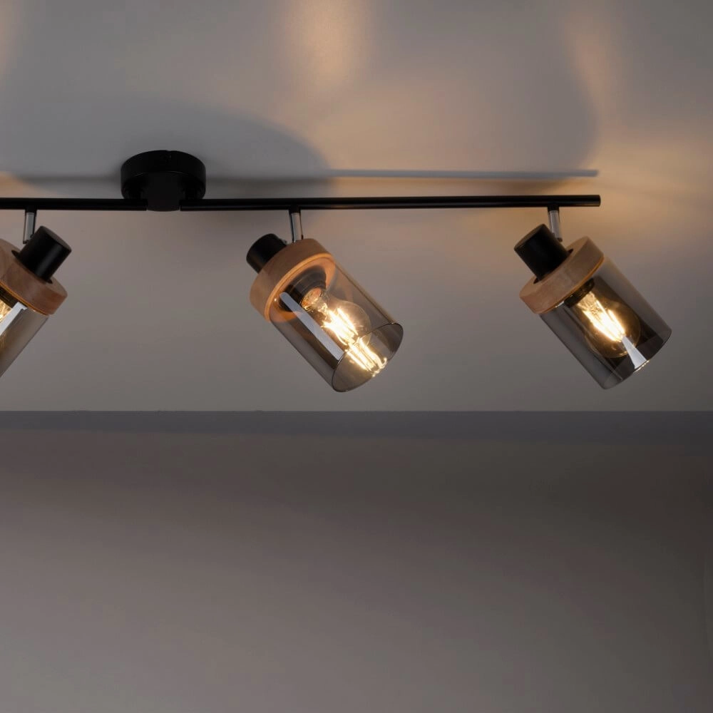 Ceiling lamp Pasqual 4-light black Just Light 4043689986124