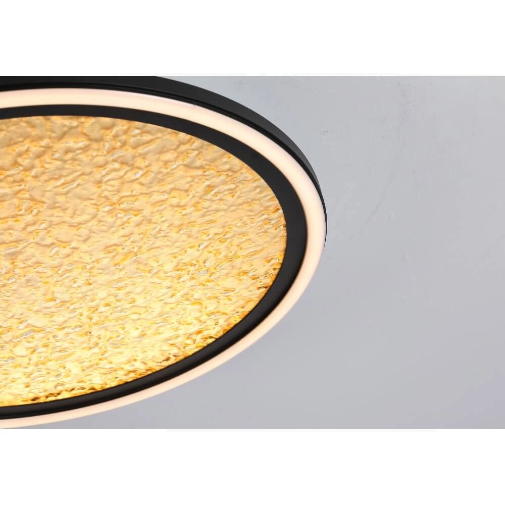 Design ceiling lamp Luna Ø 40cm black with gold Searchlight 5053423273815