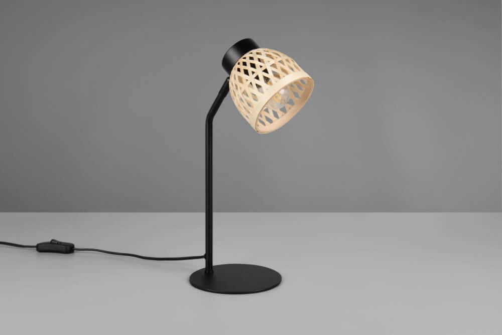 Black table lamp Laurent with cream cap Trio 4017807637571