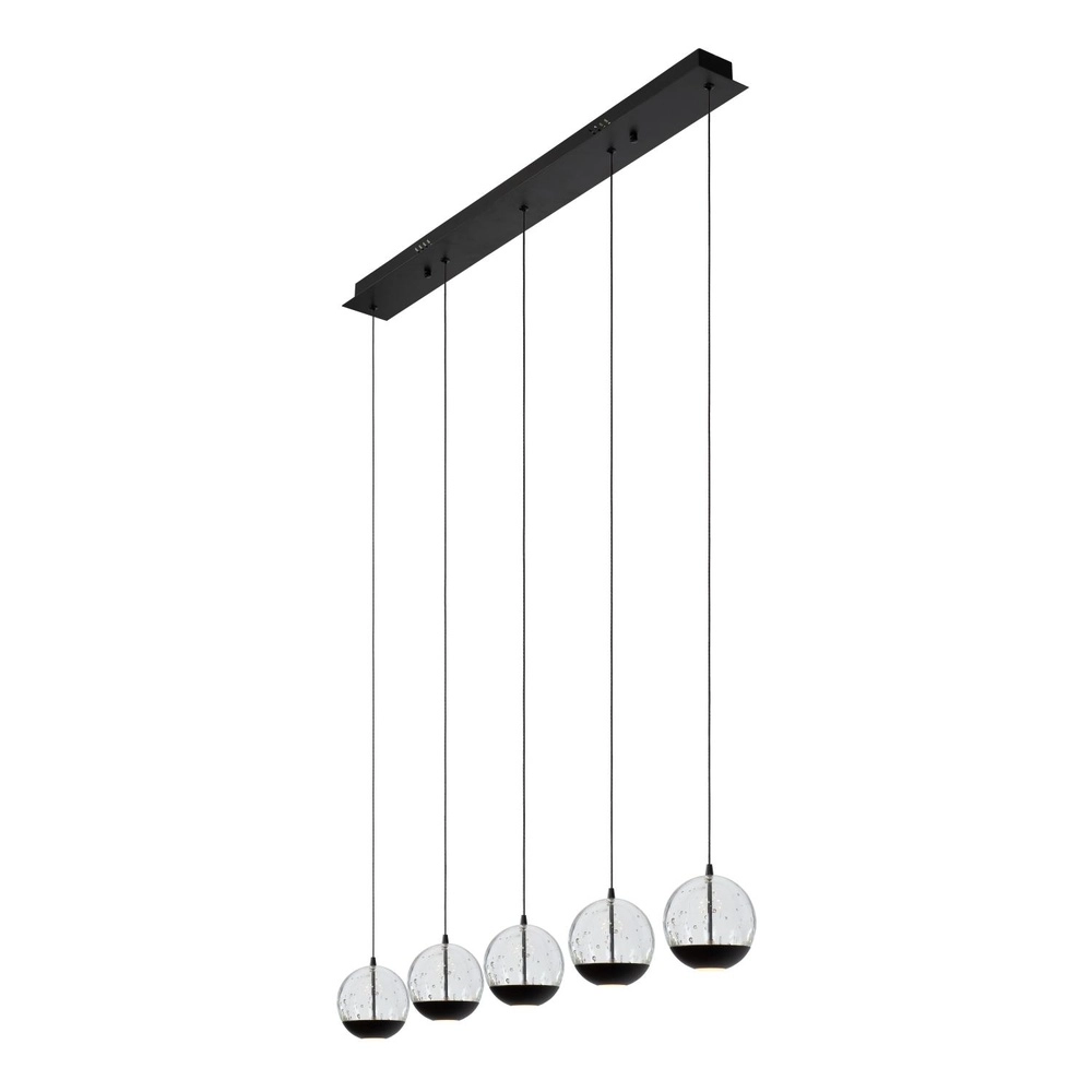 Design pendant lamp Sentubal 5-light black Lucide 5411212134578