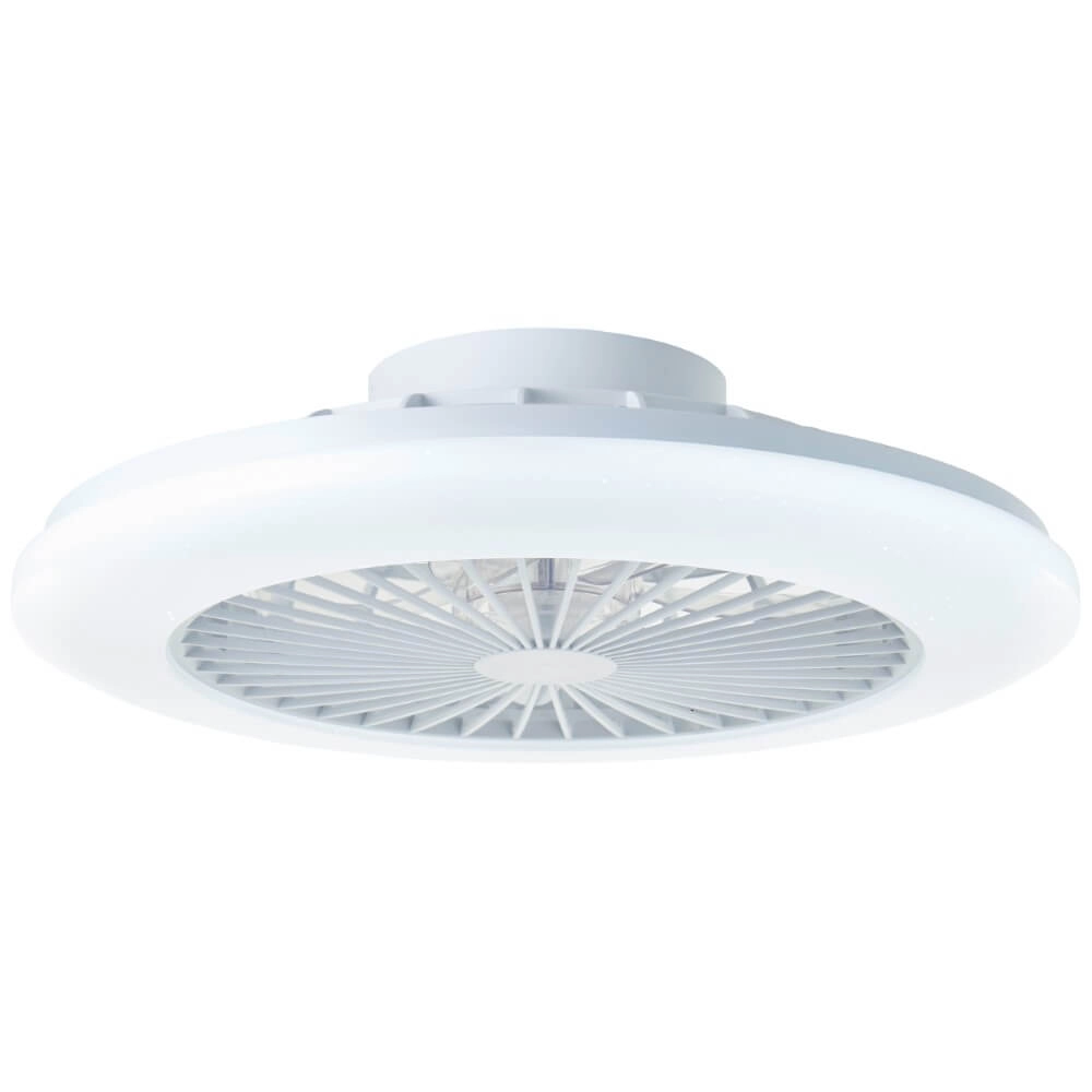 White fan Salerno with RGB function Brilliant 4004353433238