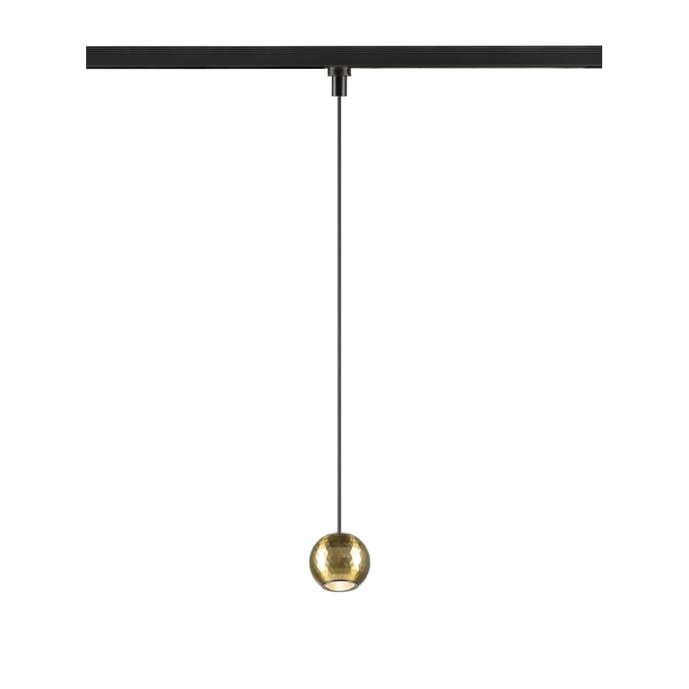 Pendant light for rail Dysko 1-phase black with gold