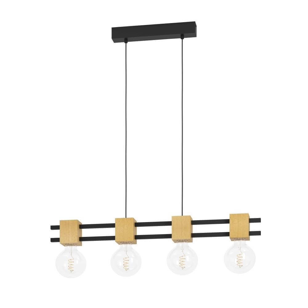 Sleek hanging lamp Levantara 4-light