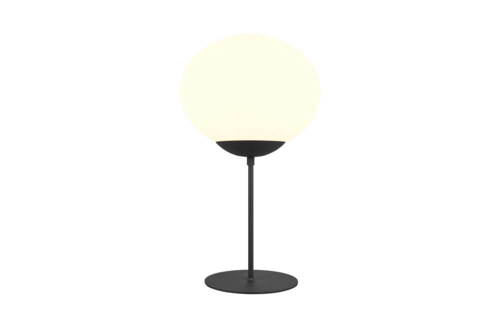 Table lamp Fomento Ø 30cm - black with white glass Trio 4017807616163