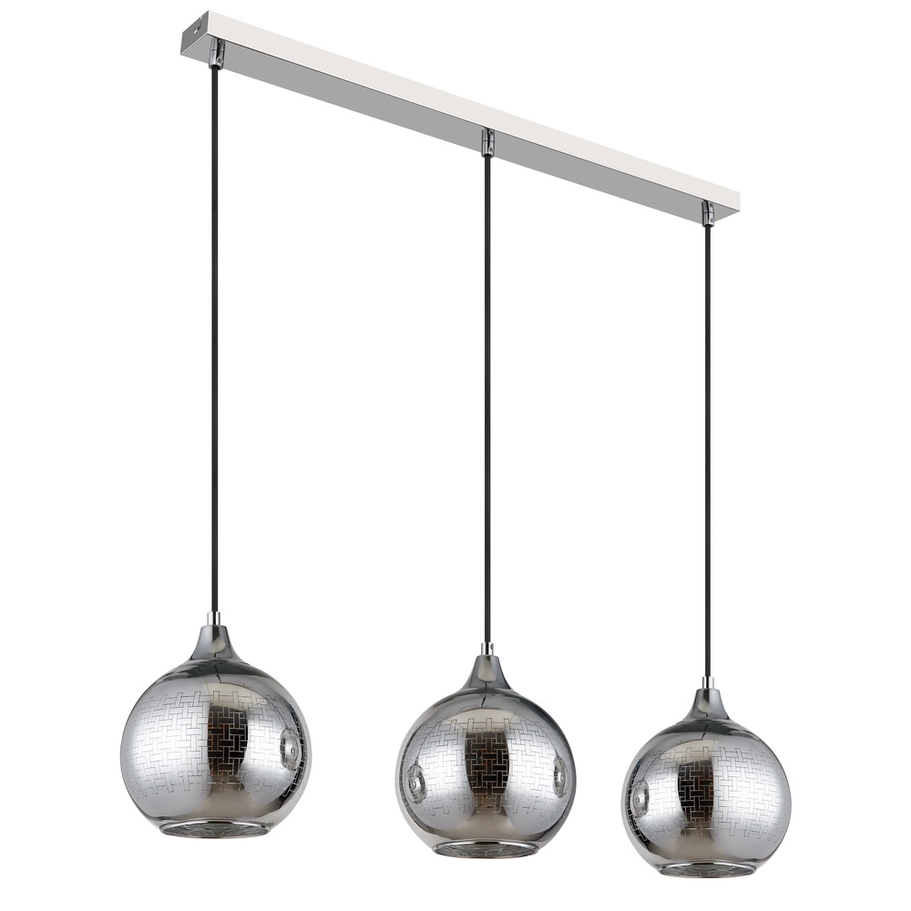 3-light pendant lamp Lourdes white Globo 9007371509072