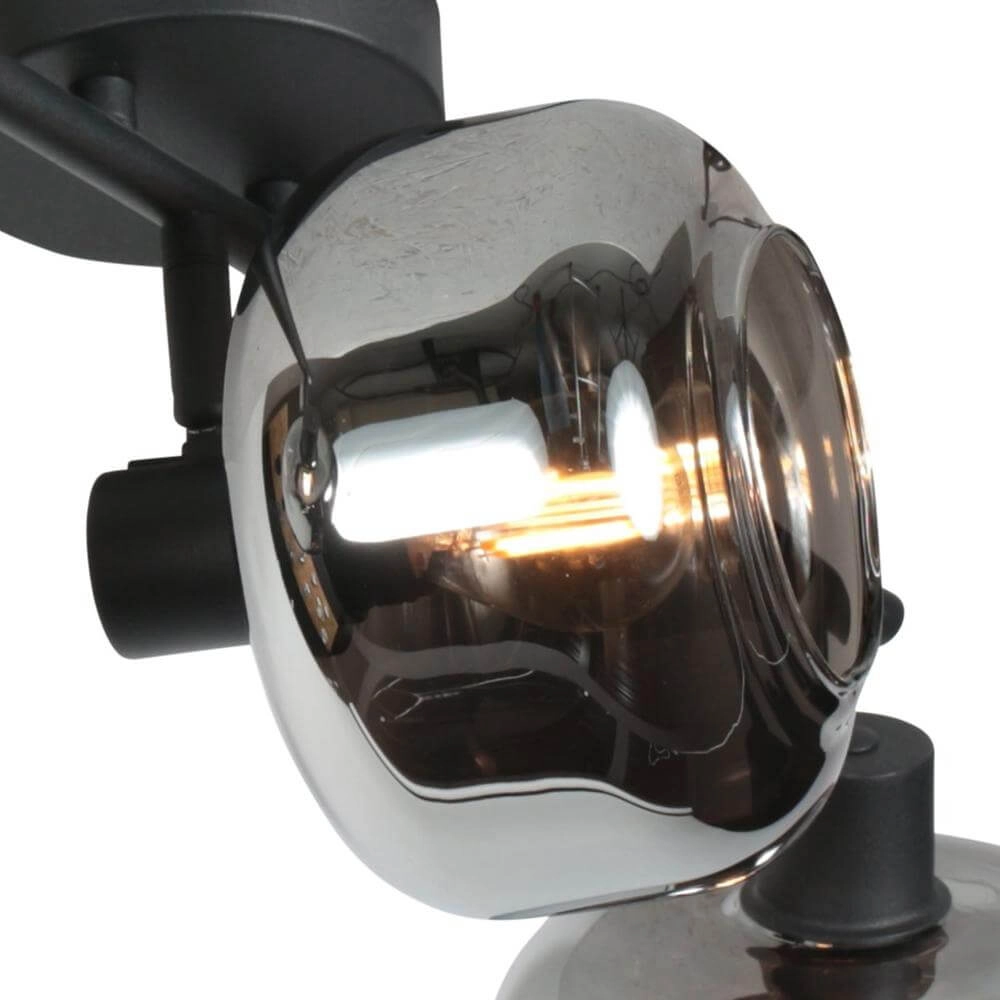 Black ceiling lamp Tenebris 3-light Steinhauer 8712746178128