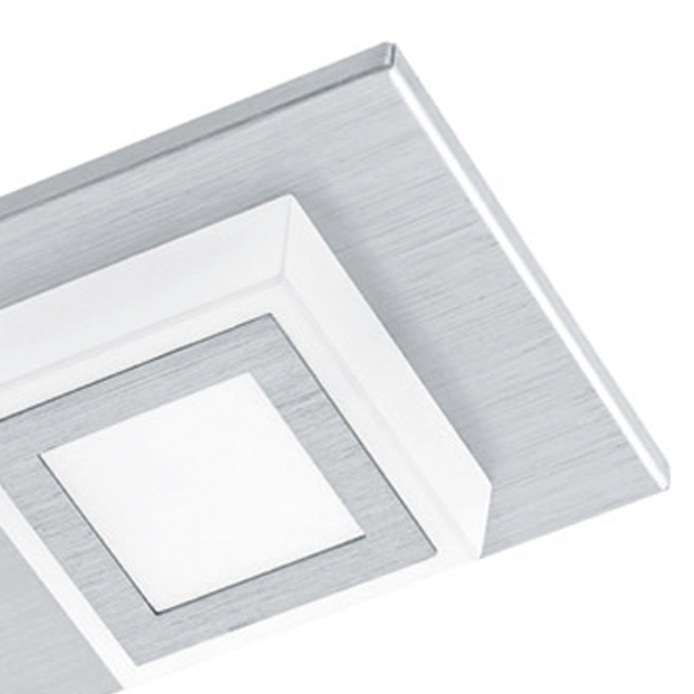 LED flush ceiling light Masiano 2-light metal gray Eglo 9002759945060
