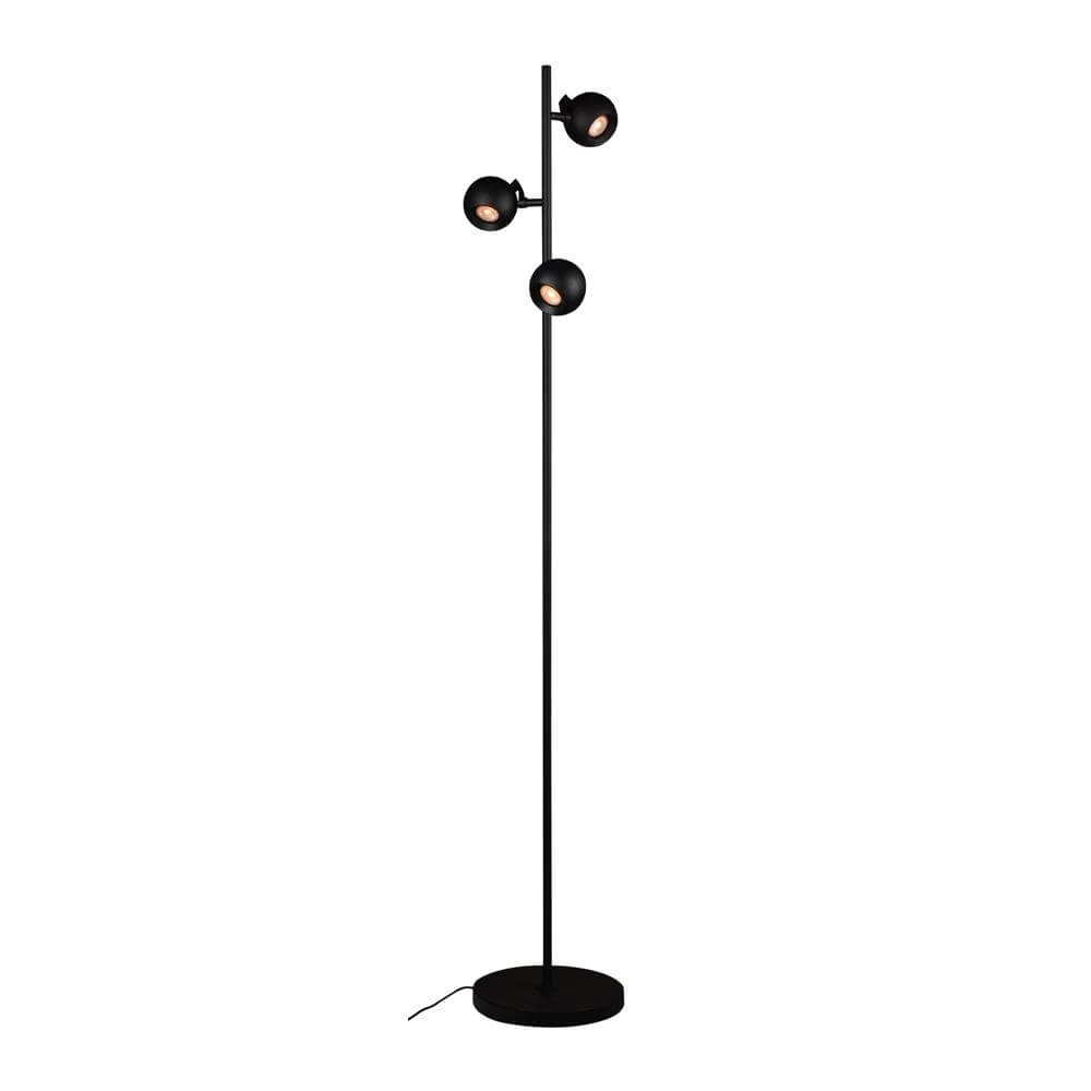 Design floor lamp Bolero black 3-lights