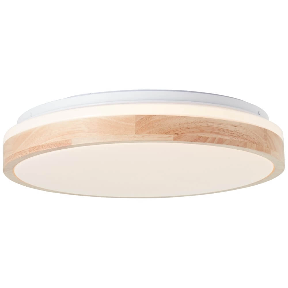 Ceiling lamp Brodsky Ø 39cm white with wood Brilliant 4004353411304