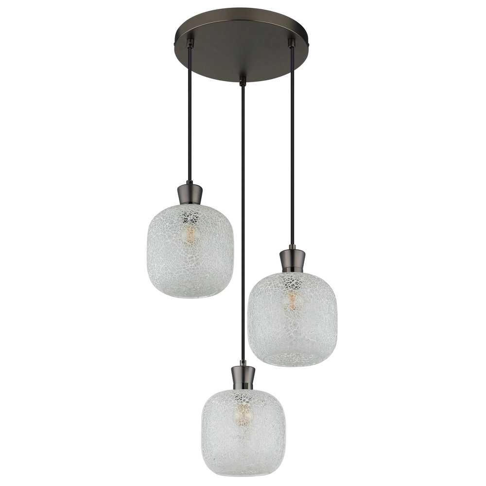 3-light pendant lamp Brokana gunmetal Globo 9007371578467