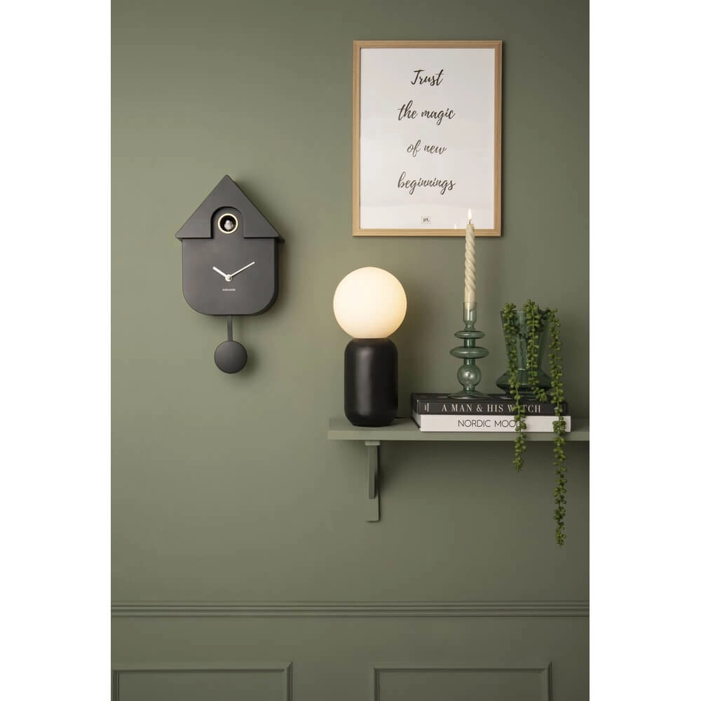 Wall Clock Modern Cuckoo black Karlsson 8714302687143