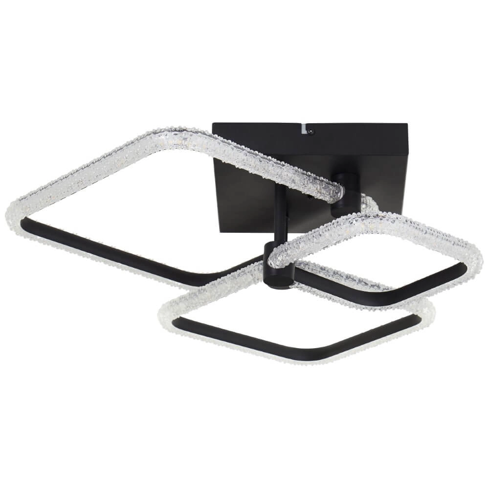 Square ceiling lamp Aydin black Brilliant 4004353442070