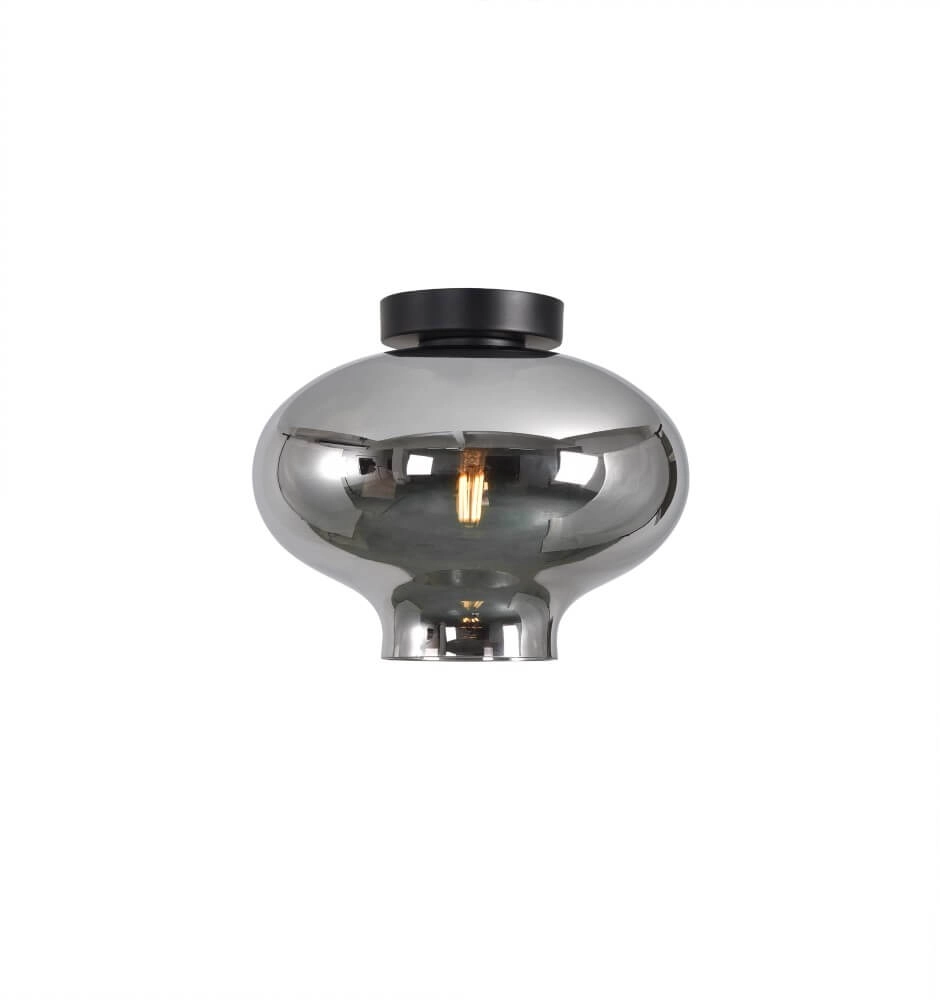 Ceiling light Toronto with titanium glass