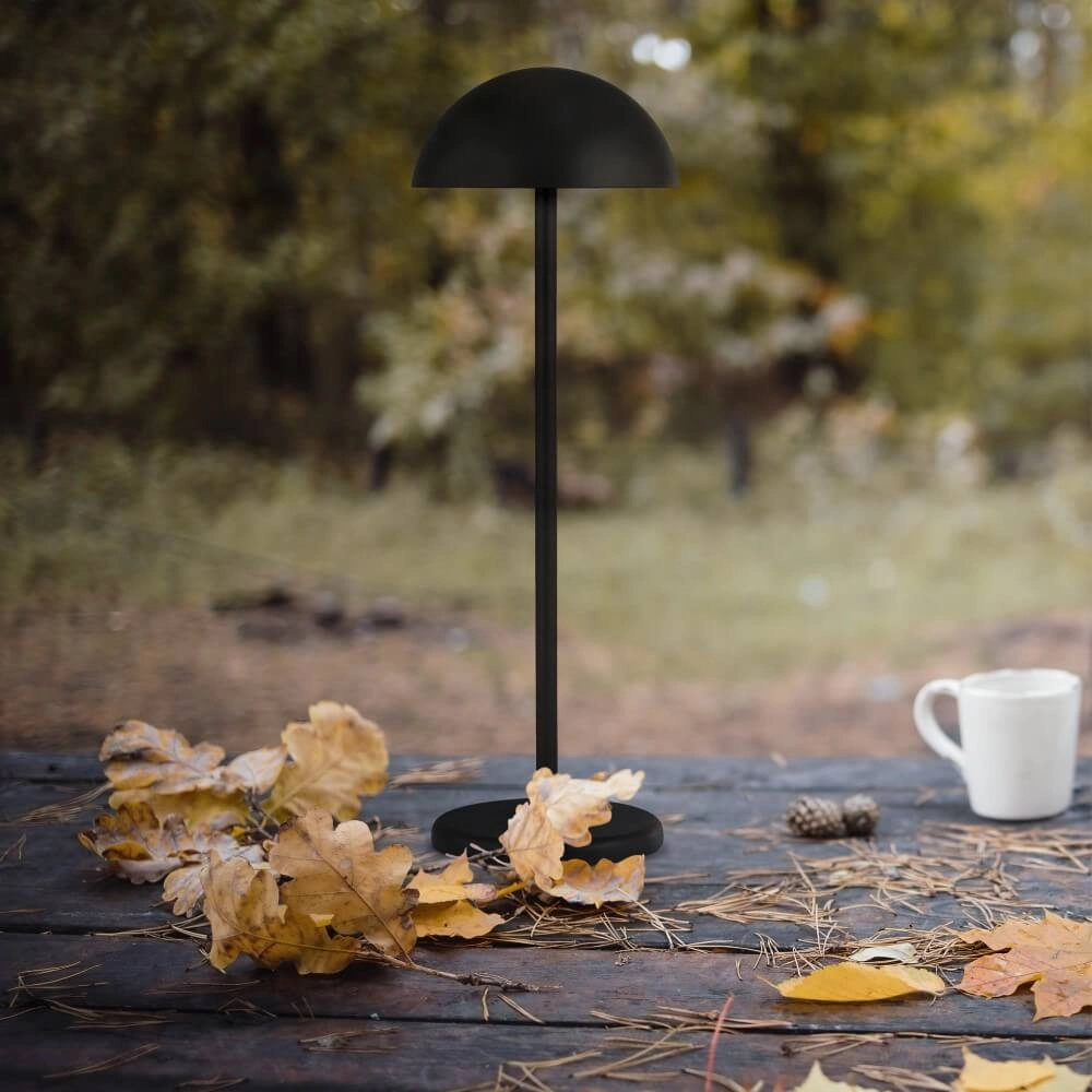 Wireless table lamp Portabello black Searchlight 5053423230436