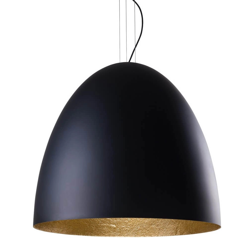 Black hanging lamp Egg XL Ø 75cm