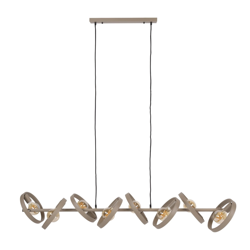 8 rings pendant light dining table Hover sand - Ø 26cm Lyora 8716803513372