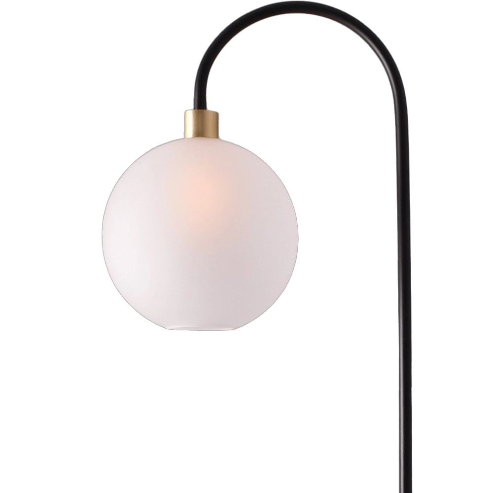 Floor lamp Lazise black with gold and white glass Masterlight 8718121321943