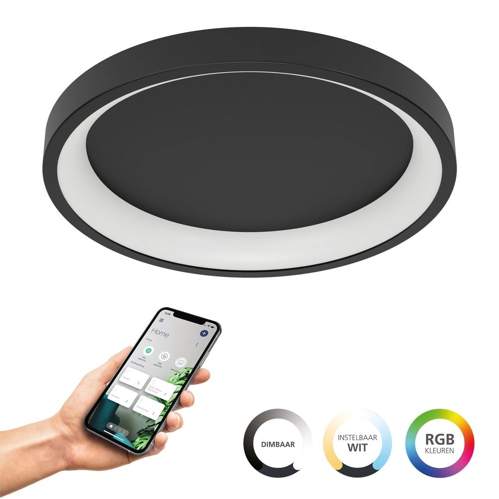 Round ceiling lamp Loretello-Z Smart Black