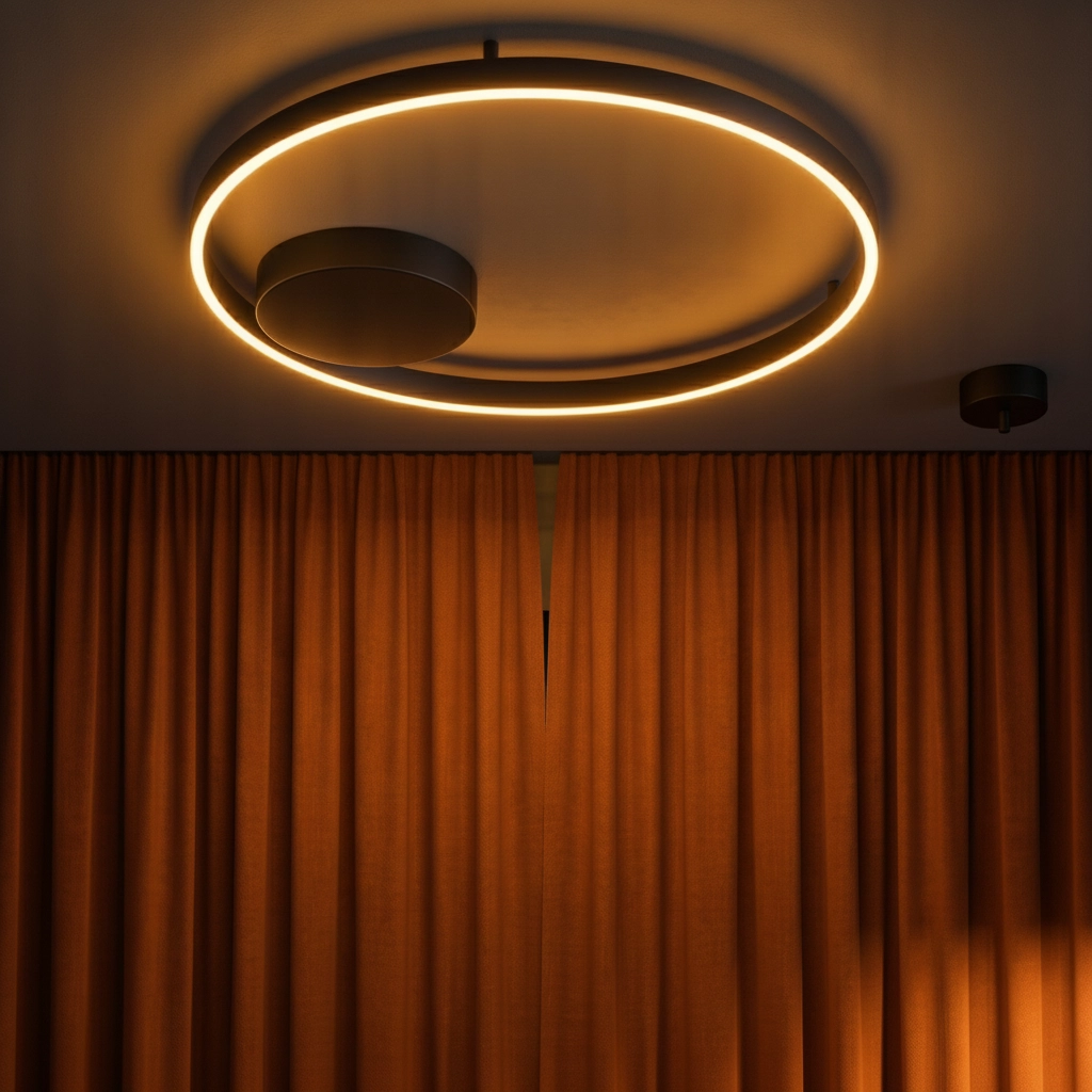 Ceiling lamp Hedra round Ø 60cm black