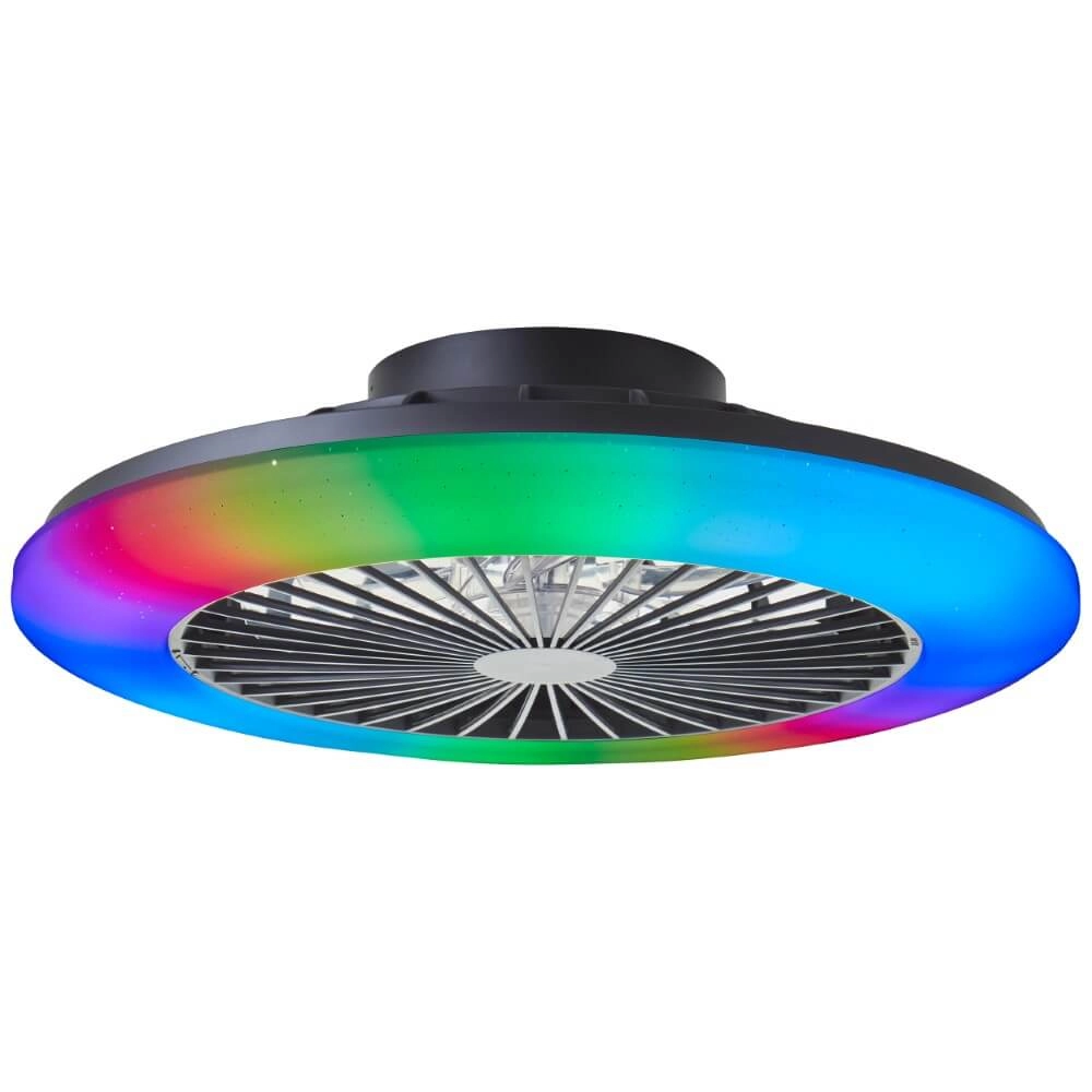 Black fan Salerno with RGB function