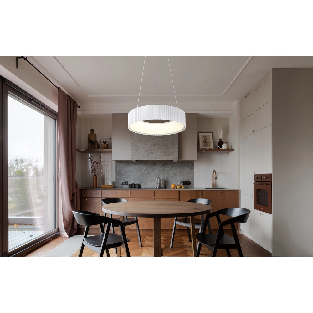 Design pendant lamp Kemp white Ø 46cm Globo 9007371566273