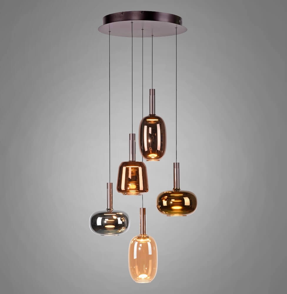 Cheerful hanging lamp Irides 6-light round Paul Neuhaus 4012248383681