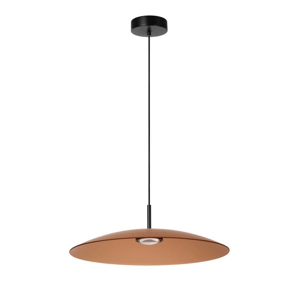 Sleek pendant lamp Menga Ø 60cm amber glass Premium by Lucide 5411212251169