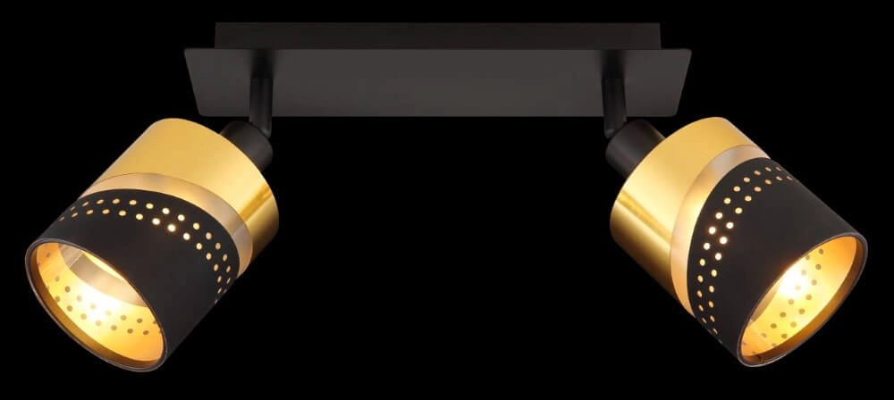 2-light ceiling spotlight Or black with gold Globo 9007371449705