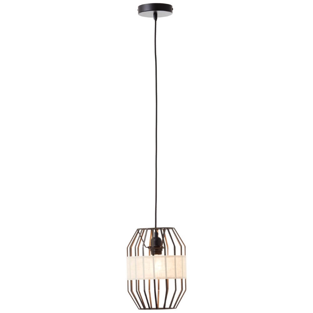 Hanging lamp Slope 23cm black with sand color Brilliant 4004353394645